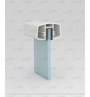 Handrail HR-06 Aluminum Glass Railing Handrail Profile for Balcony and Staircase, Rectangular Modern Design, Durable Finish, Easy Installation for Indoor and Outdoor Projects 